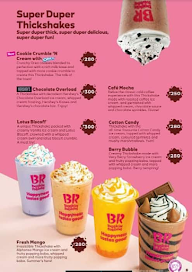 Baskin Robbins menu 1