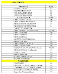 KD's Corner menu 2