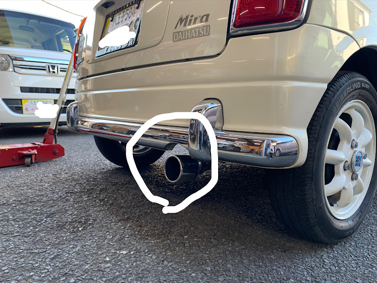ミラジーノのイベント前にやること・DIY・車検から帰還・マフラーカッターに関するカスタム事例の投稿画像1枚目