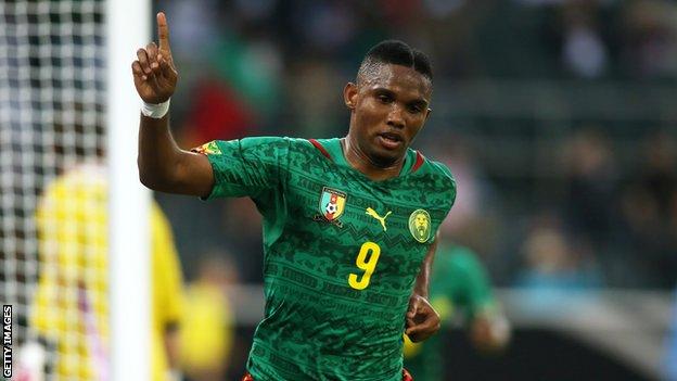 Samuel Eto'o helped Cameroon win two successive Africa Cup of Nations in 2000 and 2002 and went on to become the tournament's record scorer with 18 goals.