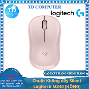 Chuột Không Dây Silent Logitech M240 [Hồng] (Bluetooth + Wireless Logi Bolt) - Hàng Chính Hãng Digiworld Phân Phối