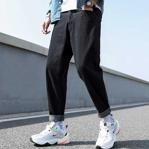 Title 1, Student Korean Straight Pants Mens Trendy Pant...