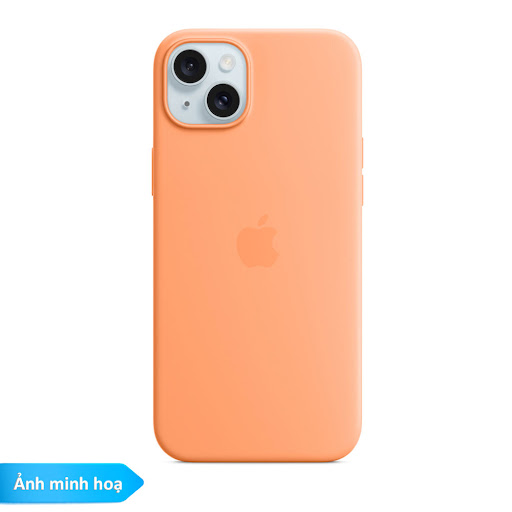 Ốp lưng Silicone Apple MagSafe iPhone 15 Plus - Orange Sorbet (MT173FE/A)