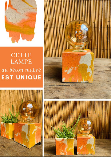 lampe à poser en béton