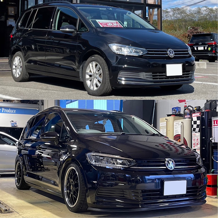 ゴルフトゥーランのVW・ゴルフトゥーラン・車検・全下げ・ブラック化計画に関するカスタム事例の投稿画像2枚目