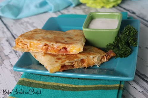 Fiesta Ranch Chicken and Bacon Quesadillas