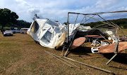 A tent collapsed at a sports ground in Durban, injuring several people, including three children.