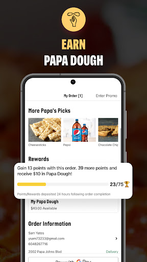 Screenshot Papa Johns Pizza & Delivery