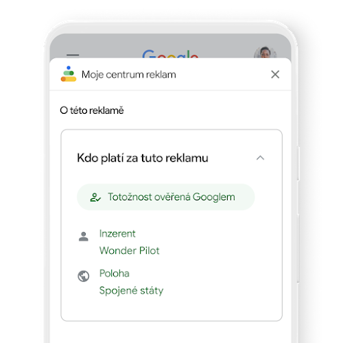 Obrázek stránky Kdo za tuto reklamu zaplatil v nástroji Moje centrum reklam s informacemi o tom, kolik inzerent za reklamu zaplatil