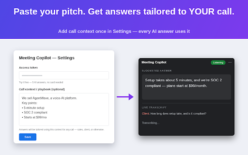 Meeting Copilot: AI Meeting Assistant — Live Transcript & Answers screenshot 4