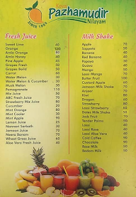 SKS Pazhamudirnilayam menu 1