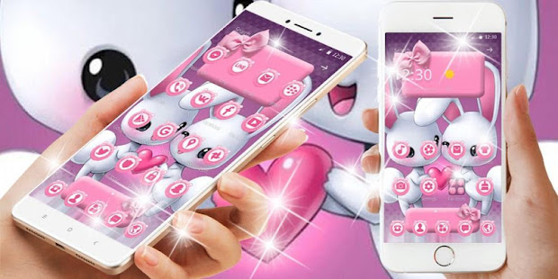 Pink Cartoon Bunny Theme(圖4)-速報App