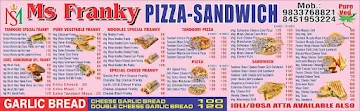 M. S. Franky menu 