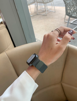 Bracelet Milanais Magnétique pour Apple Watch Series 123456 SE, en Acier Inoxydable, Homme et Femme, Ajustement Parfait, Design Tendance.