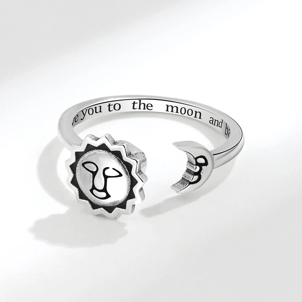 Title 7, Spinning Sun Moon XINGX Ring Adjustable, design...