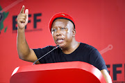 Julius Malema addresses the media on the planned national shutdown at Winnie Madikizela Mandela House in Johannesburg.