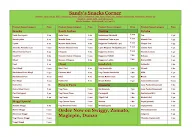 Sandy's Snacks Corner menu 1