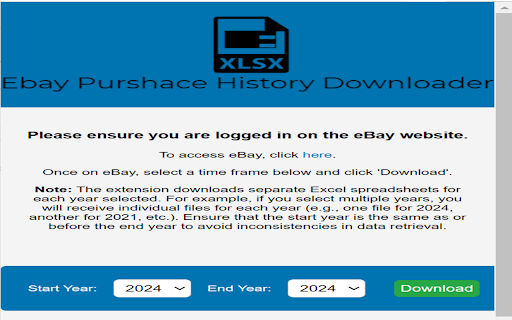 Ebay Purchase History Downloader