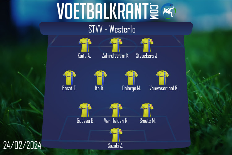 Opstelling STVV | STVV - Westerlo (24/02/2024)