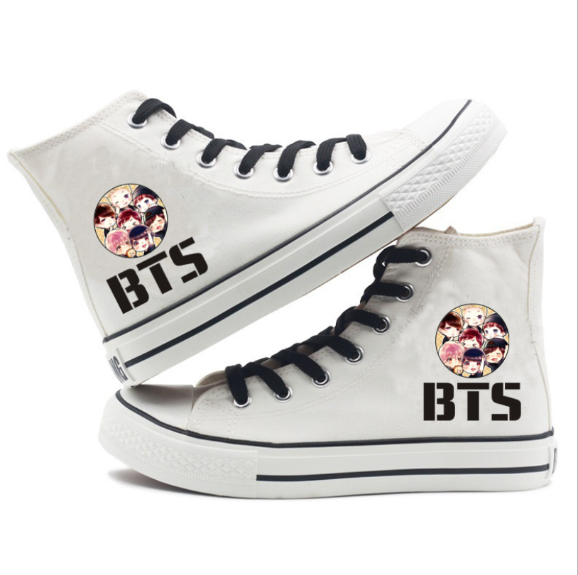 Klassieke hoge canvas schoenen voor koppels, ademend in Koreaanse stijl. Damesschoenen en herenschoenen, perfect voor dagelijks gebruik, comfortabel en trendy.