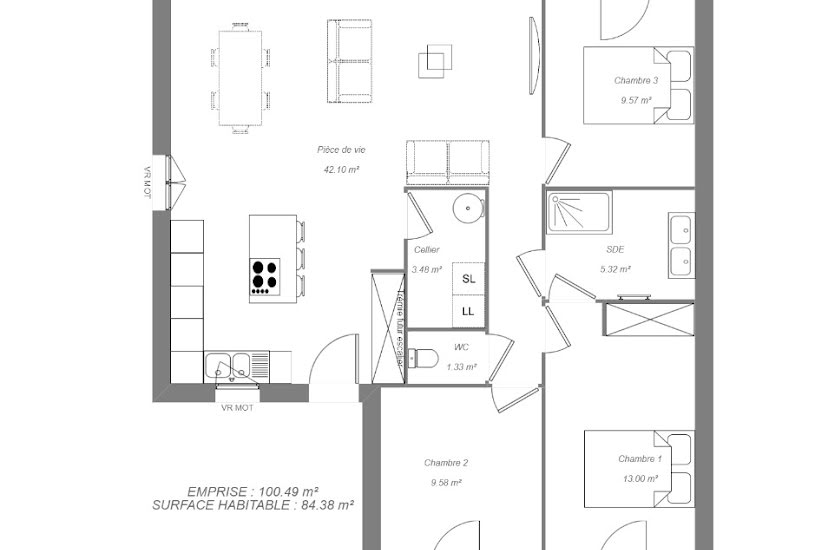  Vente Terrain + Maison - Terrain : 510m² - Maison : 80m² à Saint-Antoine-du-Rocher (37360) 