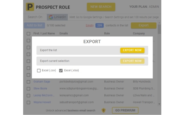 Prospect Role: Find email leads Preview image 5