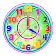 Horloge Colorée Fond d'écran icon