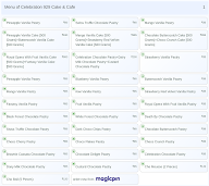 Celebration 929 Cake & Cafe menu 1