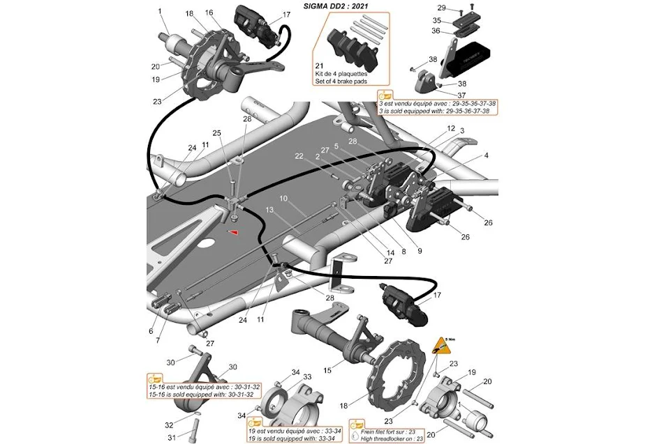 FREIN AVANT SIGMA DD2 2019 - 2021