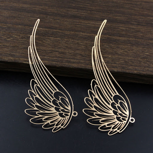 Title 3, Pure Copper Corrosion Wing Flower Pendant Jewel...