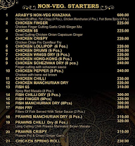 Araby's Multicuisine Restaurant menu 4