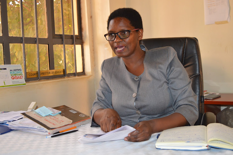 Kiambu director of education Victoria Mulili in her office in Kiambu