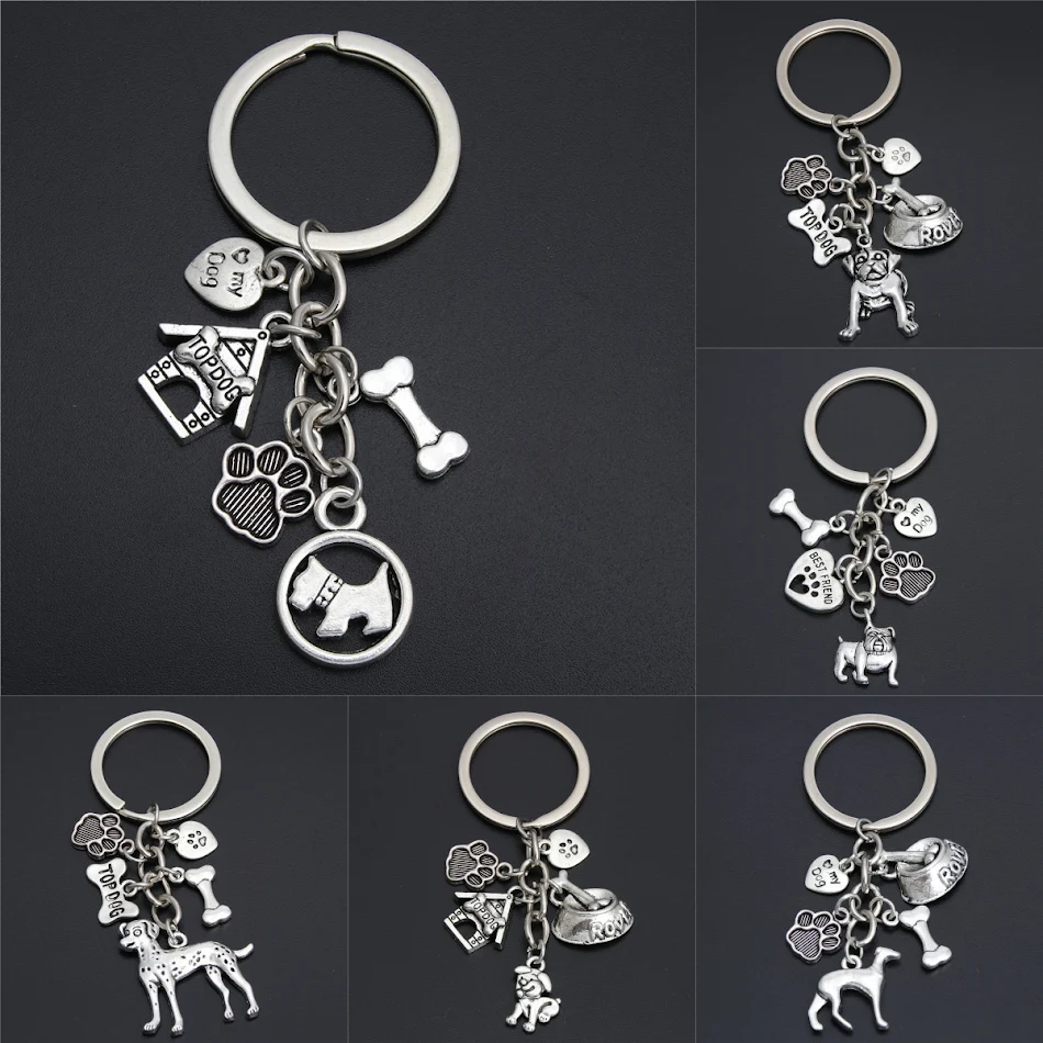 Kleine honden hartvormige sleutelhanger. Een schattig accessoire voor hondenliefhebbers. Laat zien hoeveel je van je hond houdt, met stijl.