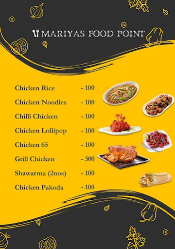 Mariyas Food Point menu 