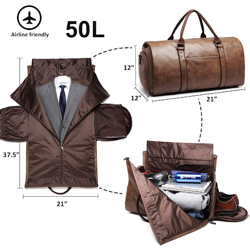 Title 3, Carry Cloth Bag Travel Bag with Shoes Compartme...