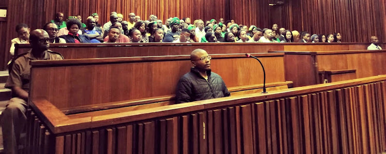 Lunga Gumede in the high court in Johannesburg, where he was sentenced on March 10 2020.