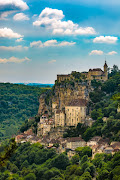 The 'vertical village' of Rocamadour, France.