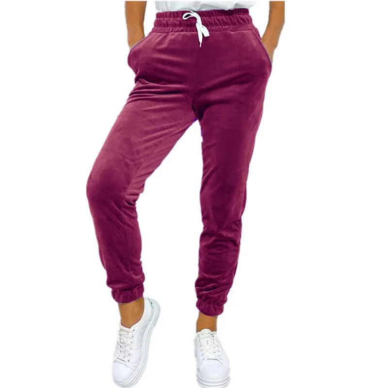 Calças Esportivas Casuais Femininas com Cadarço, Respiráveis, Conforto e Estilo para Atividades. Desfrute de liberdade de movimento.