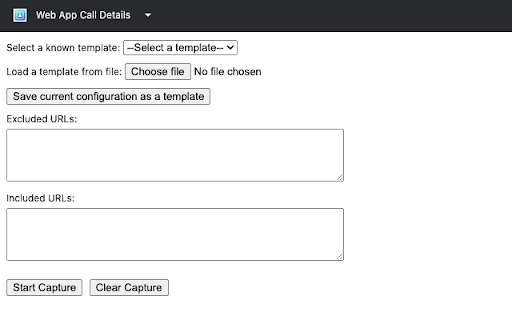 Web App Call Details