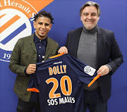 Keagan Dolly being unveiled by his new club Montpellier on 27 Friday 2017.