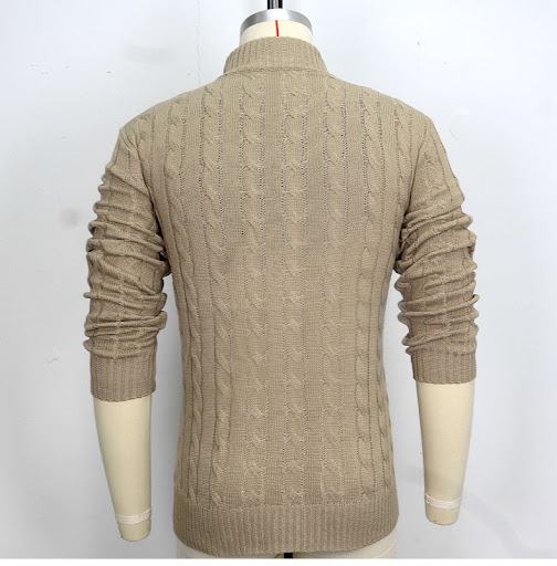 Title 7, European and American Leisure Stand Collar Swea...