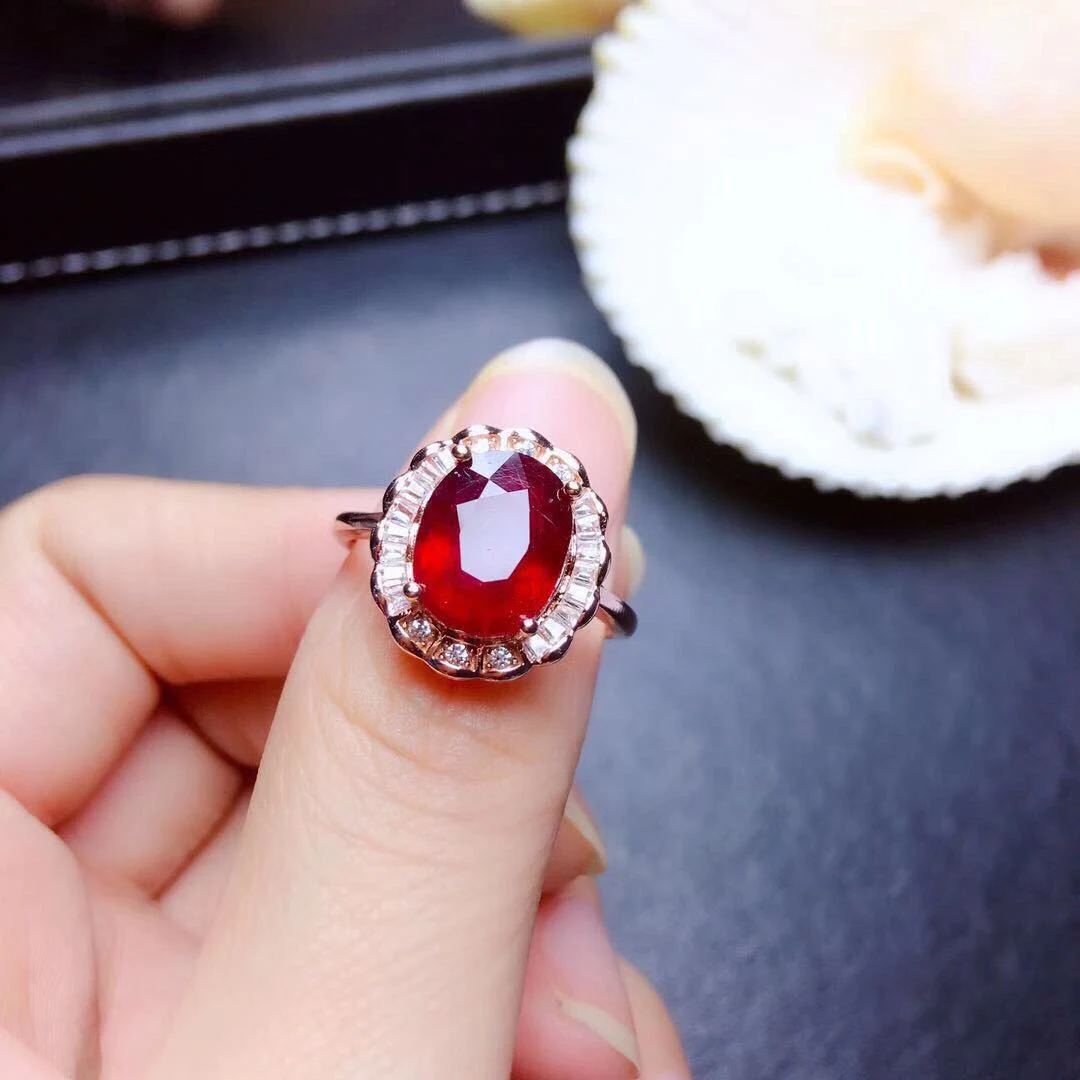 Title 1, Ruby Ring Pendant Set with Crystals. A stunning...
