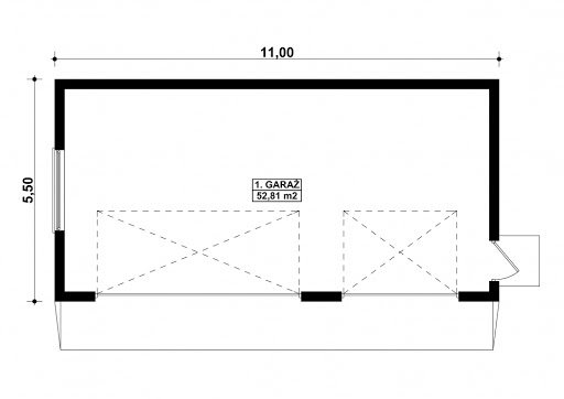 G103 - Rzut garażu