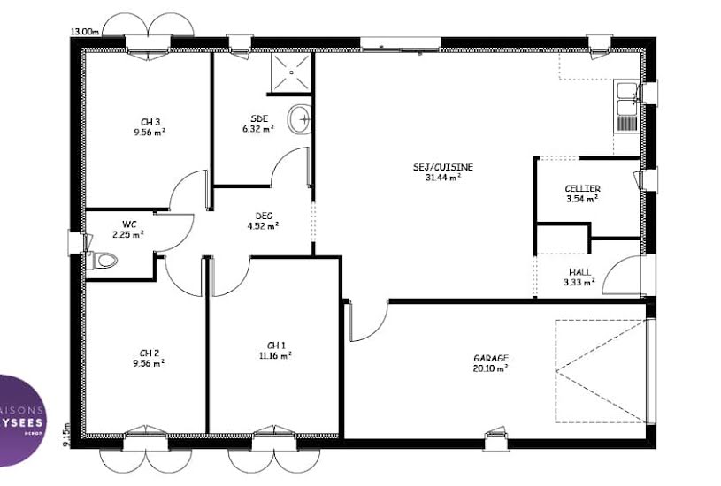  Vente Terrain + Maison - Terrain : 807m² - Maison : 65m² à Meursac (17120) 