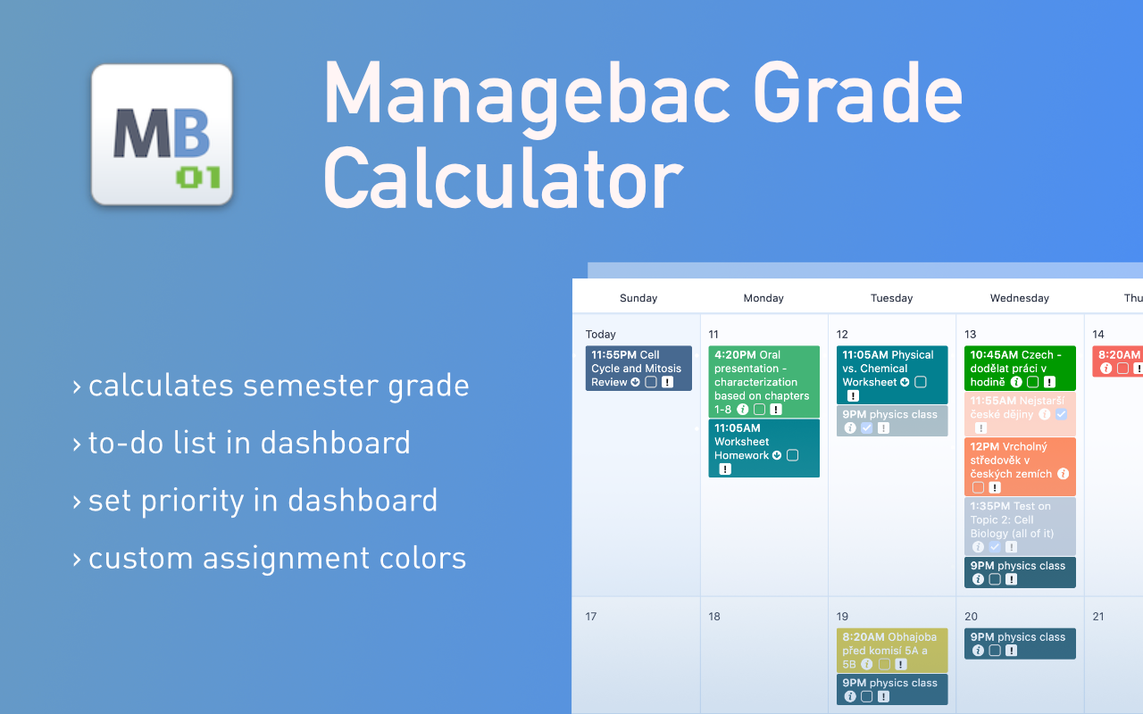 Managebac Grade Calculator & More+ Preview image 3