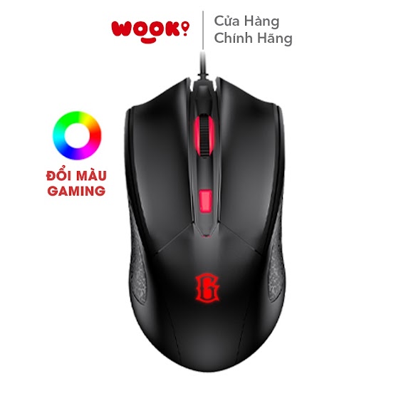 Chuột Gaming Máy Tính Gamen Gm100 Đèn Led Có Dây Hàng Chính Hãng Bảo Hành 12 Tháng