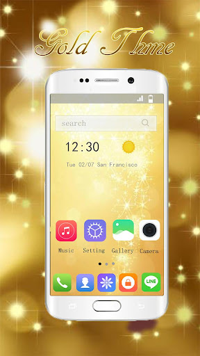 Gold Giltter Silk Luxury Neat HD Theme