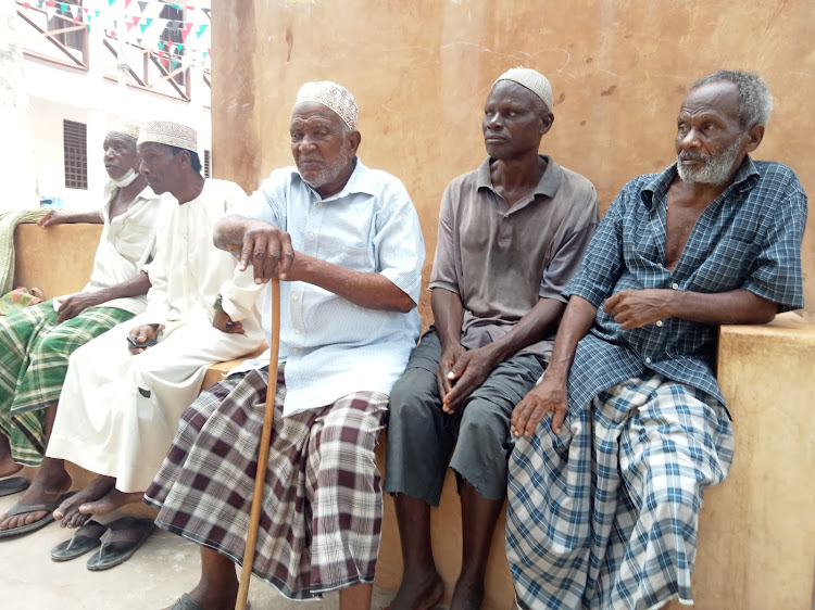A group of elderly men in Lamu island.