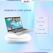 Msi Laptop Modern 14 C13M - 609Vn|Intel I5 - 1335U|Iris Xe |Ram 8Gb|512Gb Ssd|14" Fhd, 60Hz, 45% [Hàng Chính Hãng]