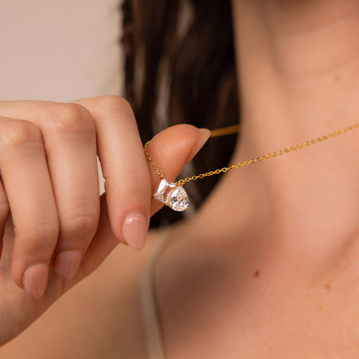 Title 9, Womens Vintage 18K Gold-plated Pear-shaped Squ...